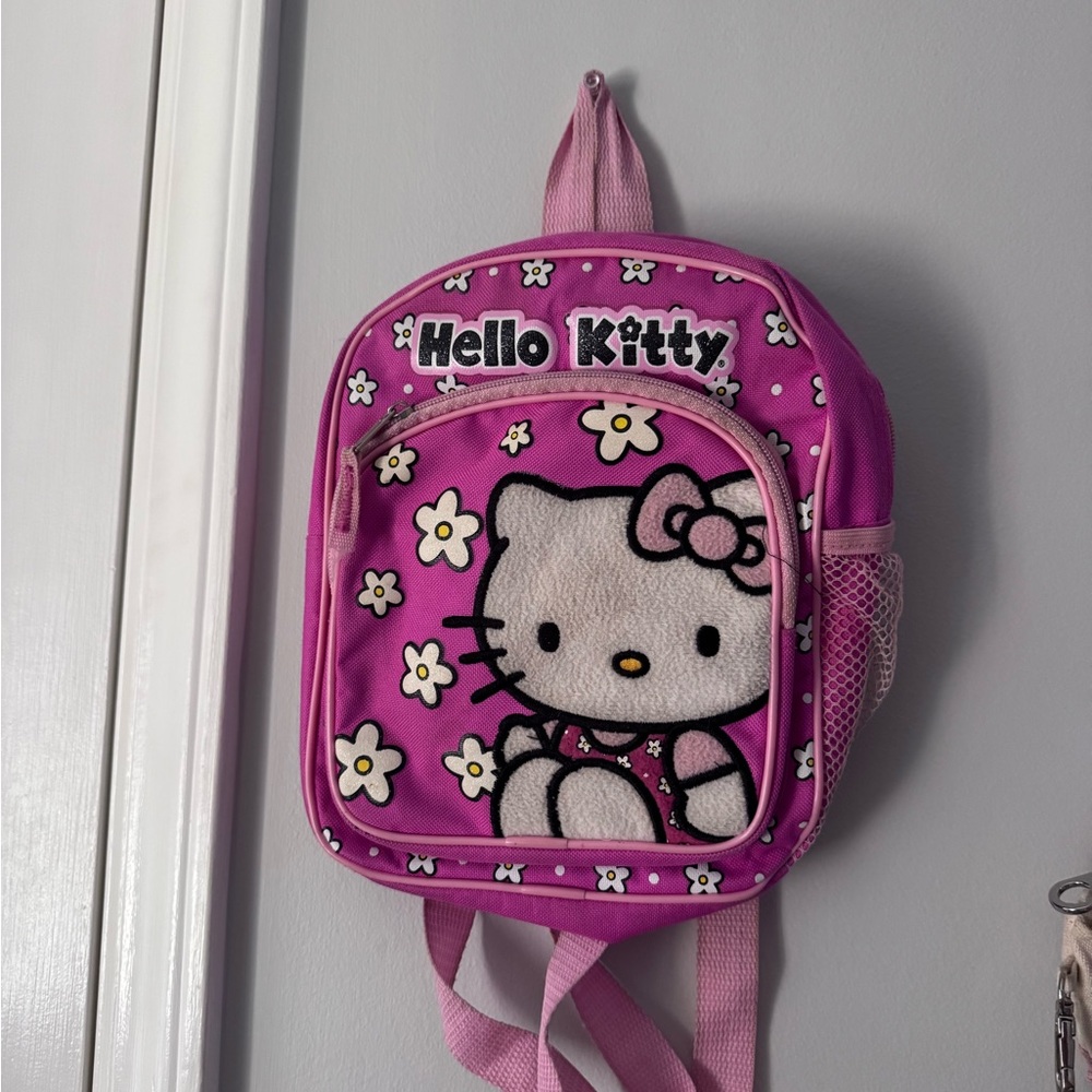Vintage Hello Kitty Purple and White Floral Backpack